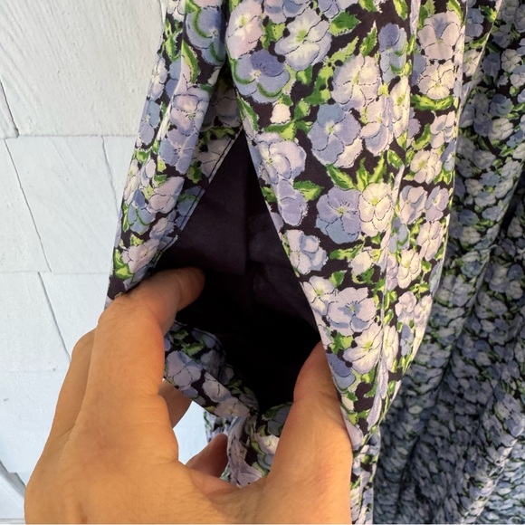 Hill House The Ellie Nap Midi Dress in Pansy Blue Multi Cotton Floral size Small - Picture 7 of 8